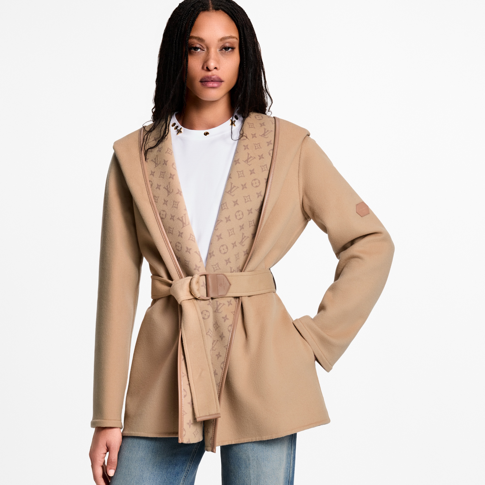 Belted Short Wrap Pea Coat - Women - Ready-to-Wear | LOUIS VUITTON ®